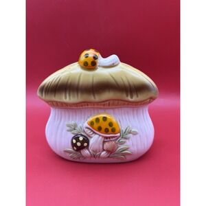 Vintage Sears Roebuck Merry Mushroom Napkin Holder 1970s Japan